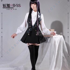 COSSUN Anime Inu X Boku Cos Shirakiin Ririchiyo Cosplay Costume Halloween Maid Outfits Women School Uniforms Clothing
