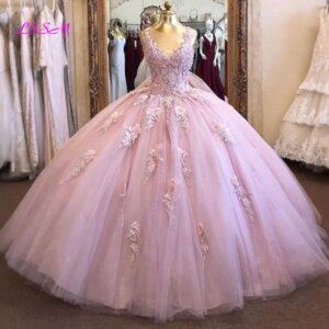 Scoop Neck Ball Gown Quinceanera Dresses 15 Party Formal Lace Appliques Floor-Length Prom Gowns vestido de 15 anos quinceanera
