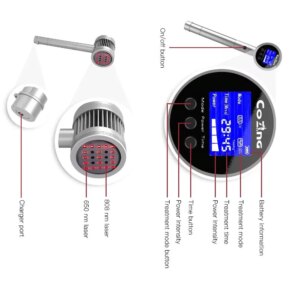 Physiotherapy, Acupuncture, Red Laser Therapy Device for Body Pain Relief