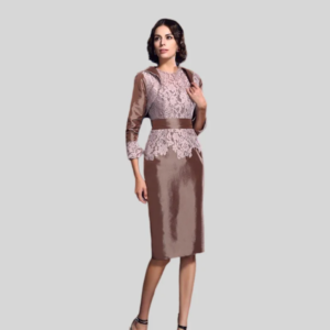 Customized Mother Of The Bride Dresses Sheath Knee Length Lace With Jacket Plus Size Short Groom Mother Dresses For Wedding