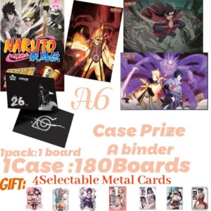 New Sakura Culture Naruto Acrylic Color Paper A6 Size 1box6pcs Kakashi Uzumaki Naruto Sasuke Board Game Original Box Child Gifts