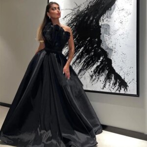 Customized S Ruffles Party A-line Strapls Bpoke Occasion Gown Midi Drs Saudi Arabia