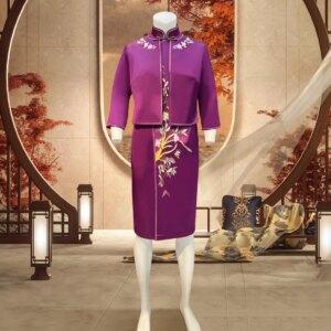 New Chinese Style Cheongsam Women’s New Hanfu High-end Mother’s Clothing Two-piece Set That Can Be Worn Normally