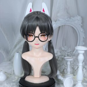 Customize Character Female/Girl Resin Kig Full Head With Lock Anime Cosplay Japanese Anime Kigurumi Mask