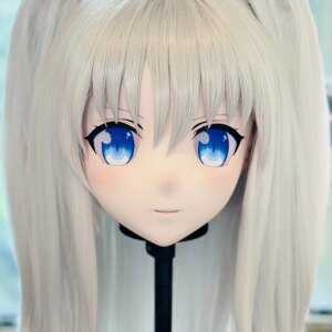 Customize Character Female/Girl Resin Kig Full Head With Lock Anime Cosplay Japanese Anime Kigurumi Mask