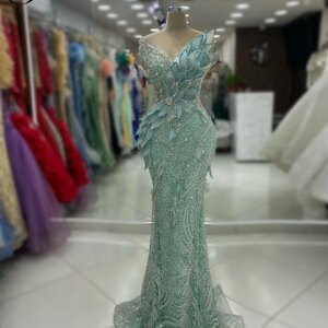 High Fashion Mint Green Evening Dresses 2024 Sleeveless Birthday Dresses Elegant Crystals Prom Party Dresses Vestidos Para Mujer