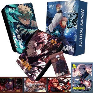 New Jujutsu Kaisen Collection Cards Dongka Anime Character Satoru Gojo Itadori Yuji Flash Ssp Grating Film Card Kids Toys Gift