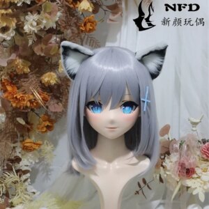 (NFD42-17)Customize Full Head With Lock Crossdress Doll Female/Girl Japanese Anime Cartoon Character Kig Cosplay Kigurumi Mask