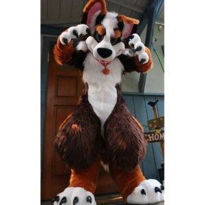 Brown Black Husky Cat Fursuit Fullsuit Teen Costumes Full Furry Suit Furries Costume Stage Costumes