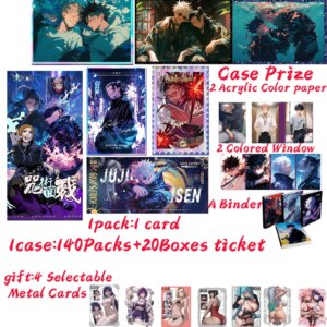 2025 Newest Jimu Creative Jujutsu Kaisen Colored Paper Art Board Hobby Anime Collection Card Gojo Doujin CCG Hobby Game Cards