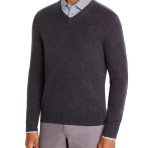 italy men’s cashmere knitting loose crew neck collar 100% cashmere sweater