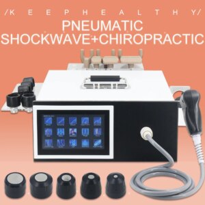 12Bar Pneumatic Shockwave Therapy Machine For ED Treatment Relief Body Muscle Pain Chiropractic Correction New 2 In 1 Massager