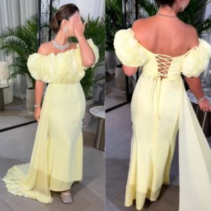 Customized Evening Ball Saudi Arabia Satin Pleat A-line Off-the-shoulder Bespoke Occasion Gown Midi es