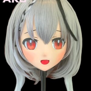 Customize Character Female/Girl Resin Kig Full Head With Lock Anime Cosplay Japanese Anime Kigurumi Mask