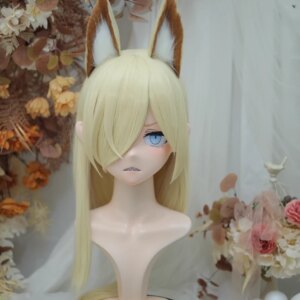 (NFD38–42)Customize Full Head With Lock Pretty Female/Girl Japanese Animego Character Kig Cosplay Kigurumi Mask Crossdress Doll