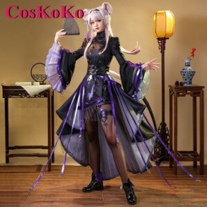 CosKoKo Lin Cosplay Anime Game Arknights Costume Gorgeous Sweet Combat Unifom Women Halloween Carnival Party Role Play Clothing