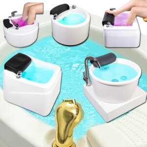 salon nail shop  Magnetic Jet Massage Foot Bath Basin pedicure bowl , pedicure sink, foot spa spa pedicure chair basin