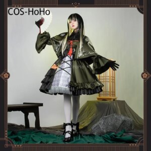 COS-HoHo Vtuber Hololive Juufuutei Raden New Clothes Game Suit Elegant Dress Cosplay Costume Halloween Party Role Play Outfit