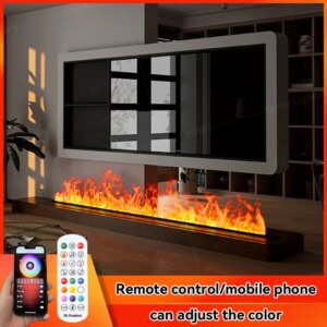 Water Electric Fireplace 3D Remote Control APP Interior Decoration Steam Fireplace Mist Fireplace Embedded Realistic Mist Flame