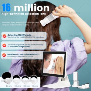 Professional Hair Care Machine Analysis Hair Care Products Follicle Detector Wireless Skin Scalp Analyzer Equipment