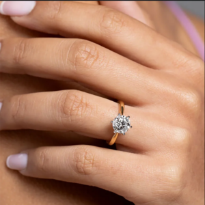 2CT E Color VS1 Round Cut 14K Yellow Gold Lab Grown Diamond Engagement Ring CVD HPHT Lab diamond With IGI Certificate