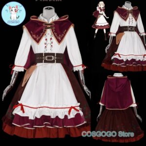 COSGOGO Game Project Sekai Azusawa Kohane Cosplay Costume Halloween PJSK Outfits Women Little Red Riding Hood Lolita Dress
