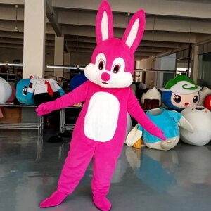 Rabbit Mascot Costume Halloween Easter Fancy Cosplay Bunny Outfit Adult Size