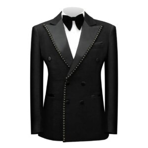 One Piece Mens Suit Handmade Beads Blazer Customized Slim Fit Groom Fashion Wedding Formal Occasions Tailored Wear Jacket