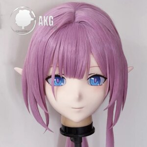 (AL427)Customize Character Crossdressing Female/Girl Resin Full/Half Head With Lock Anime Cosplay Japanese Animego Kigurumi Mask