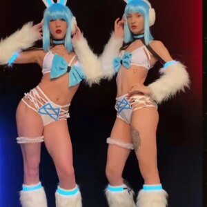 Sexy Women Rabbit Clothes Nightclub show singer GoGo Dancer Female azz Pole Dance Bikini Suit