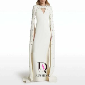 Aushine Dress Luxury Birthday Evening Dress Floor Length Full Sleeves Summer Elegant Wedding Party Gowns For Women Arab 2024Fu