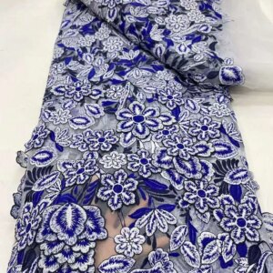 African 3D Lace Fabric Embroidery 2024 High Quality Lace 5 Yards Lace Fabrics Nigerian French For Women Wedding Party Dresses