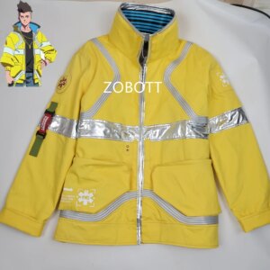 David Martinez Cosplay Costumes Yellow Luminous Coat Anime CYBERPUNK EDGERUNNERS Role Play Halloween Party Jackets For Man