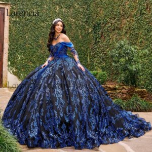 Exquisite Mexican 2024 Quinceanera Dress Off Shoulder 3D Flower Appliques Formal Ball Gowns Open Back Corset Vestidos De XV Anos