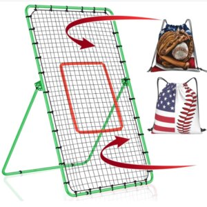 Adjustable Bounce Back Return Board Net Baseball Softball Lacrosse Volleyball Tennis Throwing PartnerTrainer