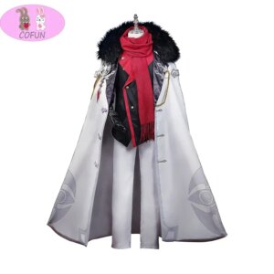 Genshin Impact Fatui Tartaglia Cosplay Costume Halloween Party Role Play Outfit Men Suit Cloak