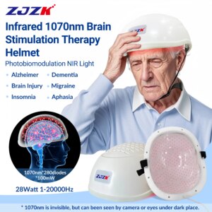 ZJZK Neuroonal Helmet Parkinson Treatment 1070nmx280diodes Red Light Therapy Stroke Traumatic Brain Injury Cerebral Infarction
