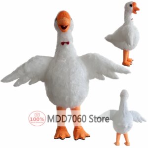 Inflatable White Swan Mascot Adult Costume Role Playing Carnival Set Customized Animal Giant Inflatable White Swan
