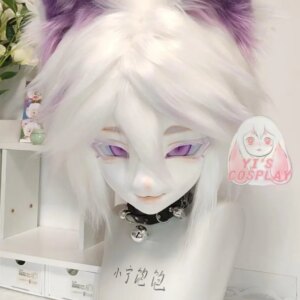 Yis cosplay Custom Furry head Kigurumi Head Cosplay Kemono Fursuit Handmade Headsets Beast Customized Fursuit Kemono Head