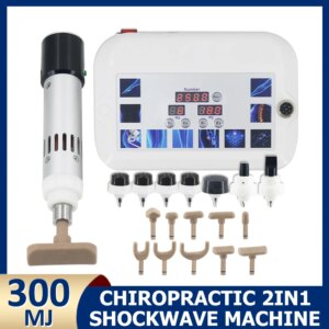Shockwave Therapy Machine 2 in 1 Electric Chiropractic Correction Tools Relieve physical pain Relief 300MJ Shock Wave 17 Heads