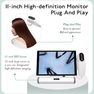 Dual Probe Integrated Machine Hair Detector Skin Analyzer Follicle Scanner WIFI Type 200X 50X 4 Spectral 5G APP Customer Archive