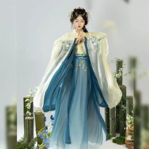 Chinese Hanfu, high-end Tang style, high-end Chinese style, HANFU embroidery, daily Chinese high-end sense, traditional clothing