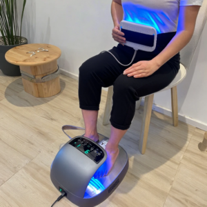 OEM/ODM Terahertz RF Thermal Red and Blue Light 2 in 1 Latest Plasma Function Home Foot Massager Customizable Factory Price