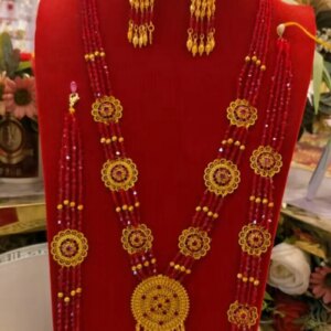 New Dubai 24k Gold Plated Jewelry Bridal Wedding Tassel Necklace Earrings Women’s Ring Bracelet Jewelry Five Piece Set YY10274