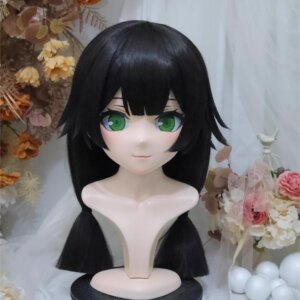 (NFD-14-34)Customize Full Head With Lock Crossdress Doll Female/Girl Japanese Anime Cartoon Character Kig Cosplay Kigurumi Mask