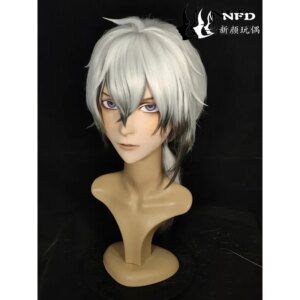Kigurumi Ark of Tomorrow, Silver Grey Kigurumi mask Full Headband Lock Cosplay Headshell Props Costume Anime Tour