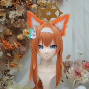 Kigurumi Elo Marie Kigurumi mask Full Headband Lock Cosplay Headshell Props Costume Anime Game