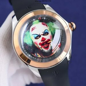 47mm floating tourbillon mechanical watch, fashionable and waterproof clown series