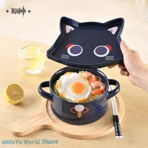 Wanderer Ceramic Bowl Official Genuine Genshin Impact Wanderer Ceramic Tableware Fairy Tale Cat Series Balladeer Bowl Gifts