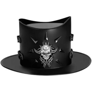 Design goth leather hat dome steam personality